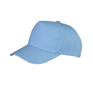 Result Unisex Core Boston 5 Panel Printers Baseball Cap (Pack of 2) / Sky Blue
